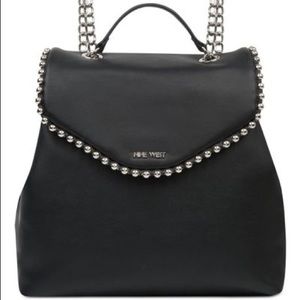 Nine West Aveline Chain Strap Black Backpack
